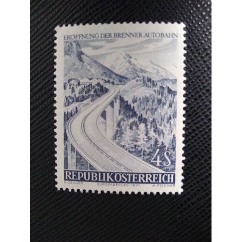 Timbre Autriche Yt 1201 Ouverture De L'autoroute Du Brenner 1971 ( 100109 )