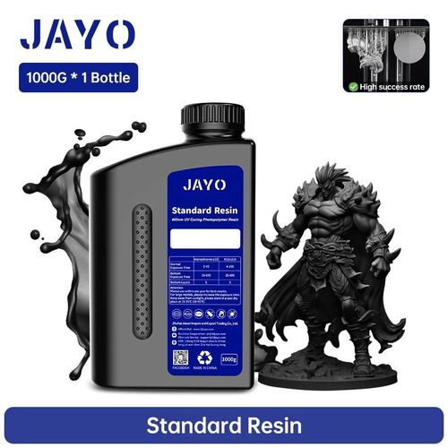 Résine UV ABS Standard, à Base de Plantes, Type Nylon, Lavage à l'Eau, 1kg, 405nm, Durcissement UV pour LCD, Matériau d'Impression 3D-Standard-Black-1KG