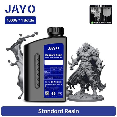 Résine UV ABS Standard, à Base de Plantes, Type Nylon, Lavage à l'Eau, 1kg, 405nm, Durcissement UV pour LCD, Matériau d'Impression 3D-Standard-DGrey-1KG