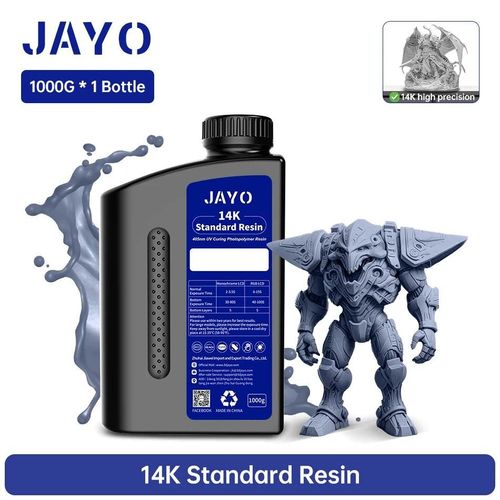 Résine UV ABS Standard, à Base de Plantes, Type Nylon, Lavage à l'Eau, 1kg, 405nm, Durcissement UV pour LCD, Matériau d'Impression 3D-14K ST Blue Grey 1KG