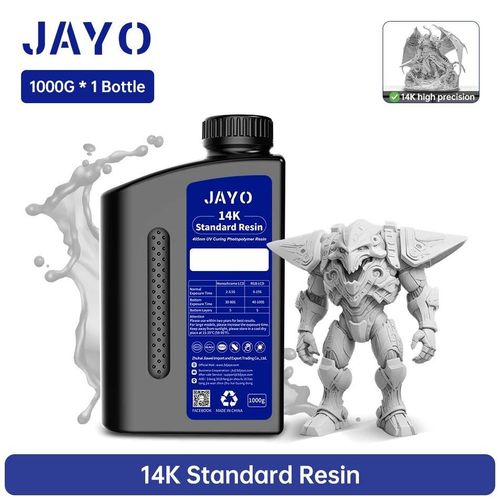 Résine UV ABS Standard, à Base de Plantes, Type Nylon, Lavage à l'Eau, 1kg, 405nm, Durcissement UV pour LCD, Matériau d'Impression 3D-14K ST L-Grey 1KG
