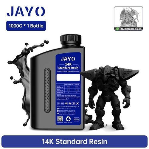 Résine UV ABS Standard, à Base de Plantes, Type Nylon, Lavage à l'Eau, 1kg, 405nm, Durcissement UV pour LCD, Matériau d'Impression 3D-14K ST Black 1KG