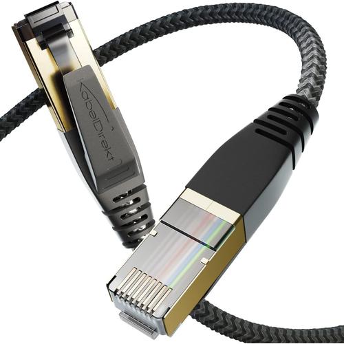 Câble Ethernet CAT8 - 3 m - Internet, patch & câble réseau avec design de tressage flexible à preuve de rupture & des vitesses de bits ultra-rapides de 40Gbps (CAT8.1) - par CableDirect