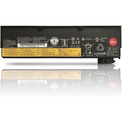 High Capacity 72Wh 68+ 0C52862 0C52861 Batterie pour Lenovo ThinkPad T440 T440s T450 T450s T460 T460p T470p T550 T560 X240 X250 X260 X270 W550 W550s L450 L460 L470 P50s 45N1126 45N1127 Battery.[G247]