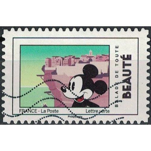 France 2018 Oblitéré Used Mickey Et La France Balade De Toute Beauté