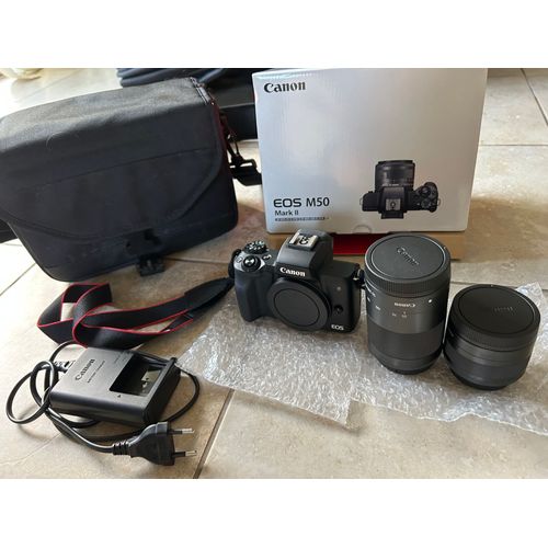 Pack Canon EOS M50 Mark II 24.1 mpix + Objectifs + Pochette