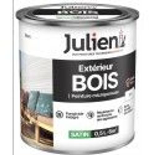 Peinture solvant spécial bois microporeux blanc satin 0.5L 12 ans JULIEN