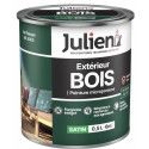 Peinture solvant spécial bois vert basque RAL 6005 satin 0.5L 12 ans JULIEN