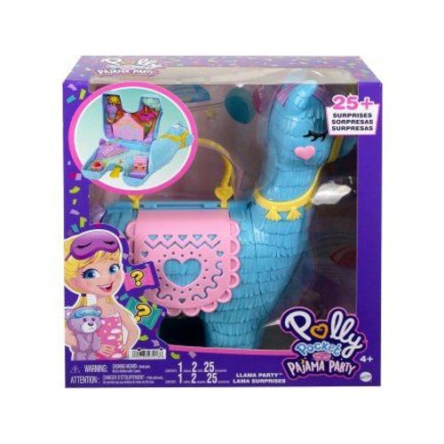 Coffret Lama Polly Pocket + 2 Figurines + 25 Accessoires - Set Jouet Fille Mini Monde Avec Carte Offerte - Mini Poupee