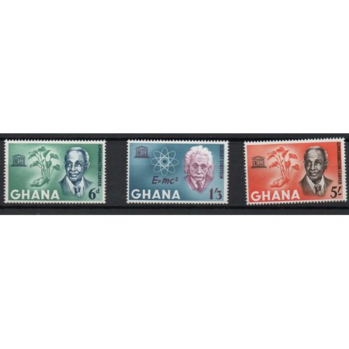Ghana Timbres Unesco , Washington Carver , Albert Einstein 1966