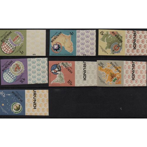 Burundi Timbres Année De La Coopération Internationale , Non Dentelés 1965