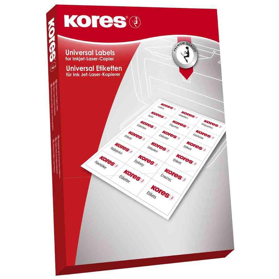 Kores Etiquettes Universelles 105 X 48 Mm Blanc 1200 Sur 100f