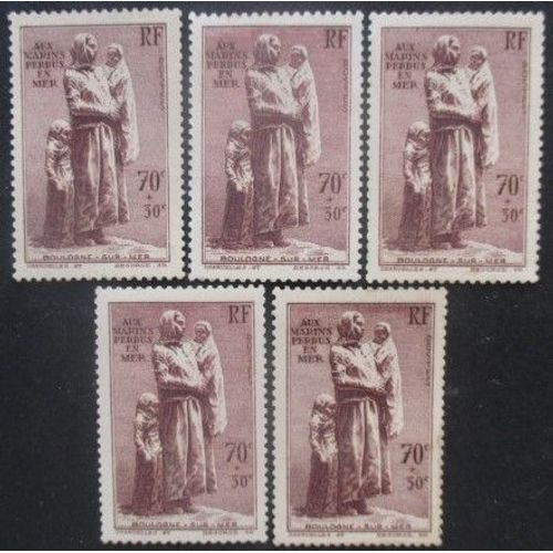 France N°447 X 5 Neuf **
