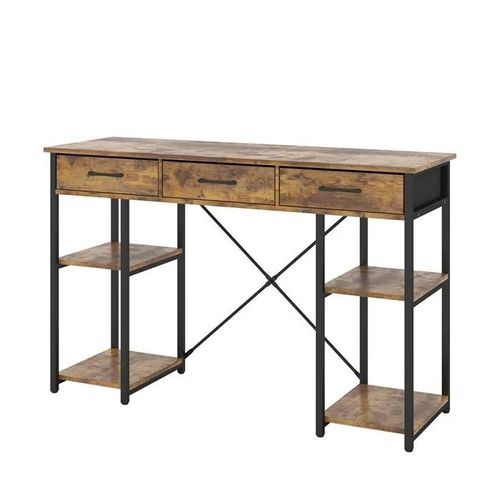 Coiffeuse Chino, 120cm Avec 3 Tiroirs, Chêne Rustique, Vicco