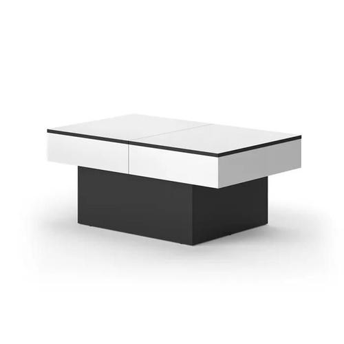 Table Basse Boto, 95x40cm Extensible, Noir, Vicco