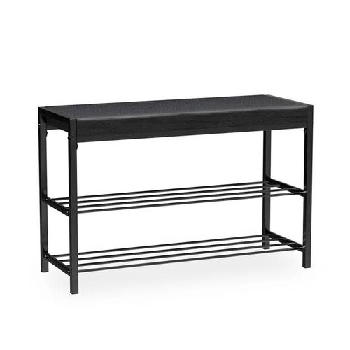 Banc À Chaussures Borneo, 80x52cm, Noir, Vicco
