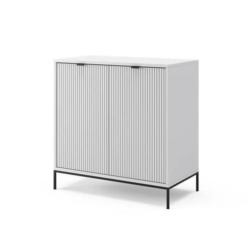 Commode Eliza, 42x81.2cm Avec 2 Portes, Blanc, Vicco