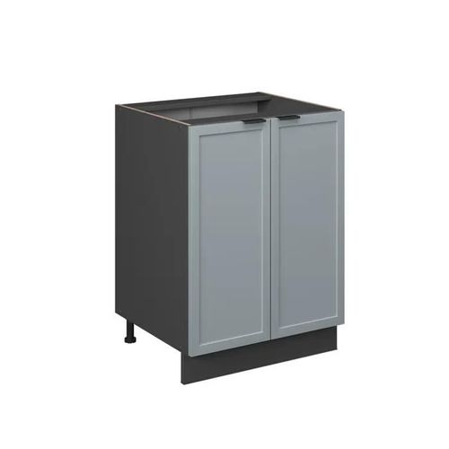 Meuble Bas De Cuisine Fame-Line, 60cm Sans Pt, Bleu Clair-Gris, Anthracite, Vicco