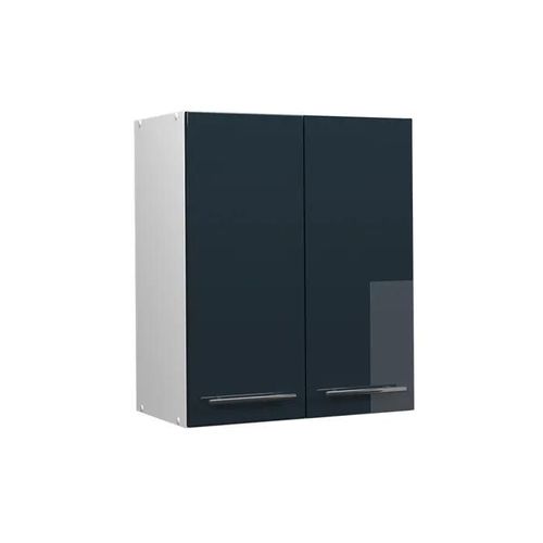 Elément Haut De Cuisine Fame-Line, 60cm, Bleu Foncé Brillant, Blanc, Vicco
