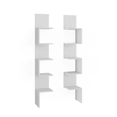 Étagère D'angle Paolo, 28x175.4cm Lot De 2, Blanc, Vicco