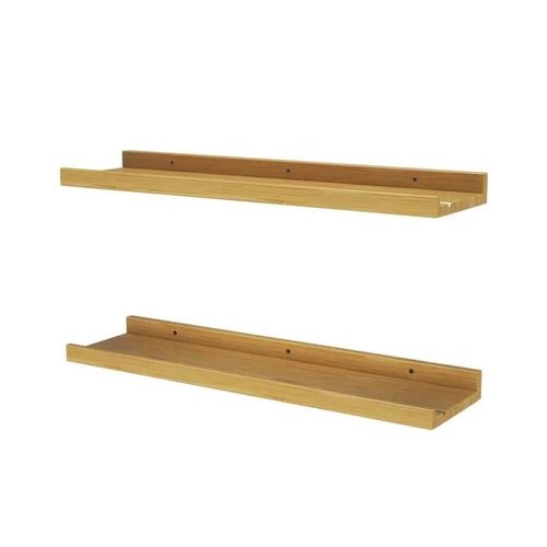 Étagère Murale Linus, 60x4cm Lot De 2, Naturel Bois, Vicco