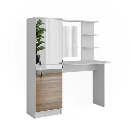 Coiffeuse Jasmin, 123cm Avec Miroir, Blanc, Vicco