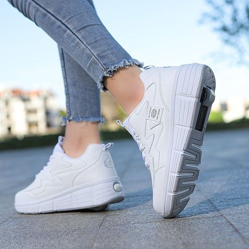Chaussures À Roulettes Décontractées Pour Enfants Nouveau Modèle 2023 Unisexe Blanc Tailles 31 À 607 Avec Roulettes À Glace
