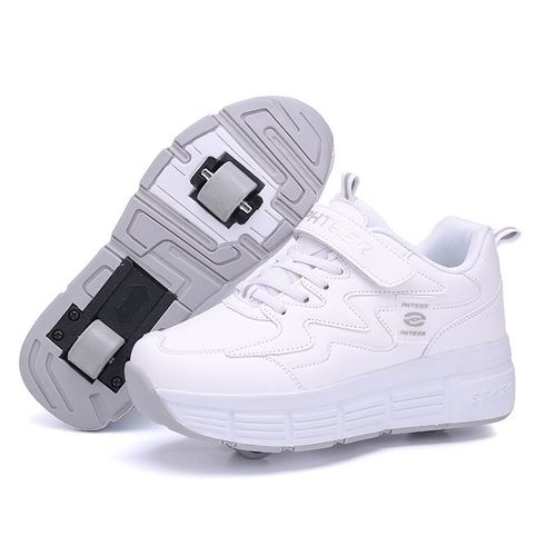 Chaussures À Roulettes Invisible Pour Enfants Et Adultes Modelage En Forme De Roulette Démontable Blanche Size 31