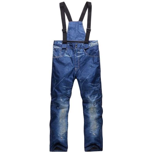 Pantalon De Ski En Denim Avec Capuche Anti-Vent Et Imperméable Épaissi Et Chaud En Coton Pour Fabricant Direct