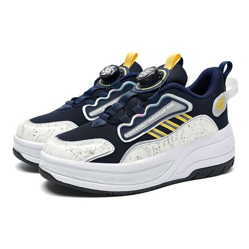Chaussures à Roulettes pour Enfants Nouveau Modèle Chaussures de Course à Pied pour Garçons et Filles avec Quatre Roues Couleur 7711 Bleu Profond Taille 30