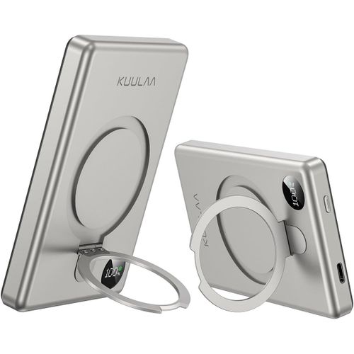 Batterie Externe Magsafe, 10000mah Power Bank Magnétique Batterie Externe Charge Rapide Usb C Pd 20w Induction Avec Écran Led Et Support Telephone Compatible Avec Iphone16/15/14/12/Pro/Pro Max