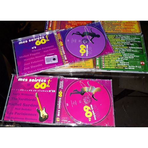 Rare Coffret 10 Cd Mes Soirees 60's Des Centaines De Yeyes Dont Johnny Hallyday