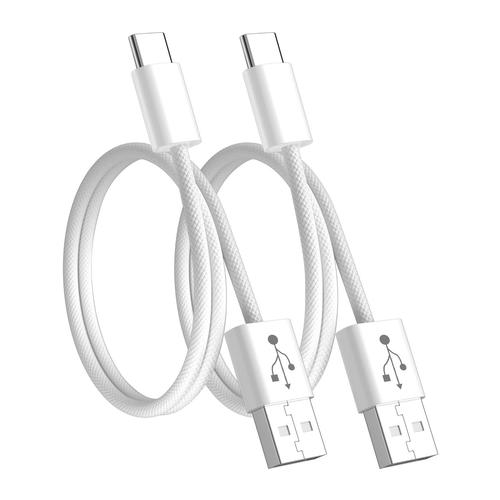 Câble Tressé Carplay Pour Iphone 16 15 De Voiture 30Cm 2 Pack,18W 3A Cable Tressé Voiture Pour Apple Carplay Et Android Auto,Câble Usb Vers Usb C Charge Rapide Données Pour Samsung A55 A35 A[L1230]