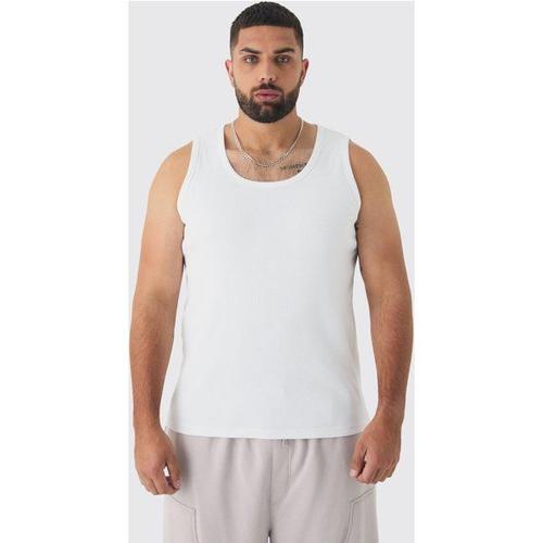 Grande Taille - Débardeur Basique Homme - Blanc - Xxl, Blanc