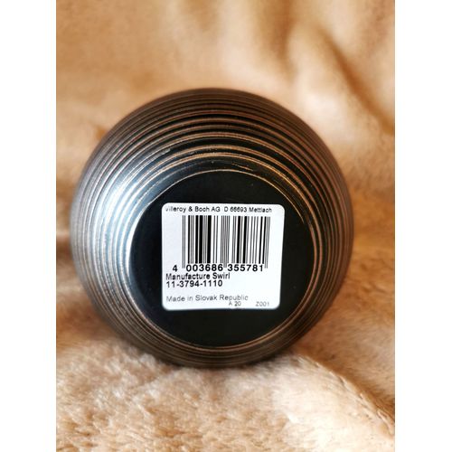 Vase Manufacture Villeroy & Boch 12cm noir et doré
