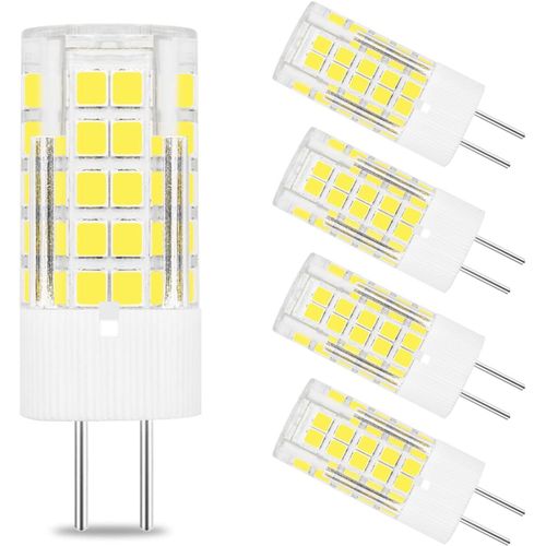 Gy6.35 Ampoule Led 4w Ac/Dc Bipin Culot Jc Type 12v G6.35/Gy6.35 Mini Ampoule Équivalent 40w Pour Lampe De Salon Éclairage Pay Non Dimmable Lumière Du Jour Blanc 6000k 5 Pièces[X2824]