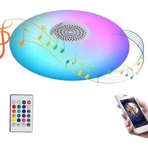 Haut-Parleur D'ampoule Sans Fil À Led, Ampoule De Musique Intelligente Rvb, Changement De Couleur De Base E27 Avec Télécommande Pour La Fête, La Maison, Les Décorations De Noël D'halloween[X2052]