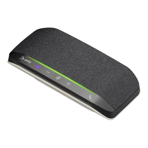 Poly Sync 10-M - Haut-parleur main libre - filaire - USB-A, USB-C - argent - Certifié pour Microsoft Teams