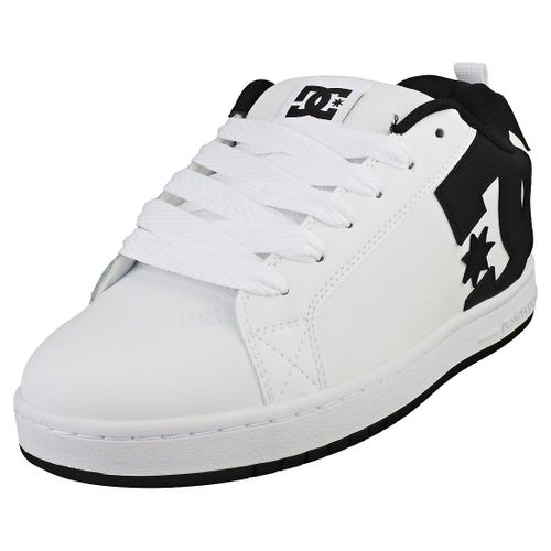 Chaussures Dc Shoes Court Graffiks Pour Baskets En Cuir Blanc Et Noir
