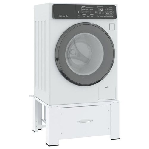 vidaXL Socle pour machine à laver avec tiroir Blanc
