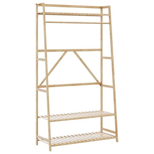 Vidaxl Porte-Vêtement Avec Étagères 110x40x180 Cm Bambou