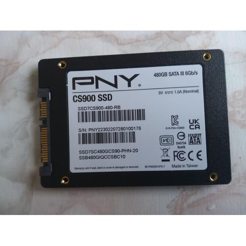 Disque dur interne PNY 480 Go 2.5" SATA3 pour ordinateur portable SSD7CS900-480-RB