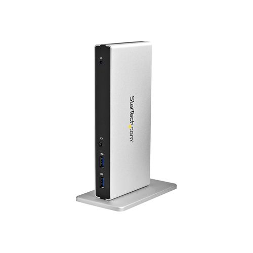 StarTech.com Station d'accueil USB - Réplicateur de ports USB 3.0 - Double affichage DVI avec adaptateurs HDMI et VGA - GbE/Hub USB/Audio - Station d'accueil - USB - DVI - 1GbE - pour P/N:...