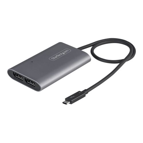 StarTech.com Adaptateur Thunderbolt 3 vers Dual DisplayPort DP 1.4 - Adaptateur Thunderbolt 3 vers Double 4K 60Hz DP ou Single Vidéo 8K/5K - TB3 vers Double Écran DisplayPort - Mac/Windows...