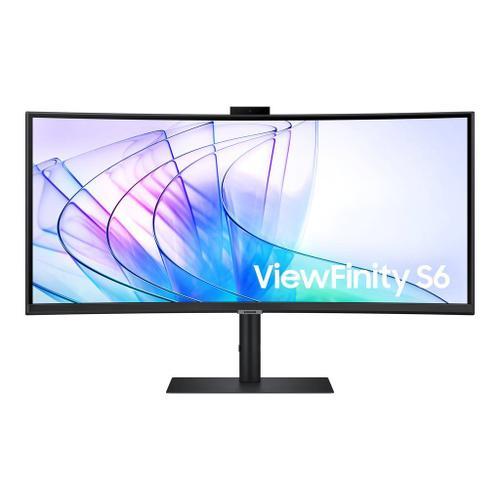 Samsung ViewFinity S6 S34C652VAU - S65VC Series - écran LED - incurvé - 34" - 3440 x 1440 UWQHD @ 100 Hz - VA - 350 cd/m² - 3000:1 - HDR10 - 5 ms - HDMI, DisplayPort, USB-C - haut-parleurs - noir