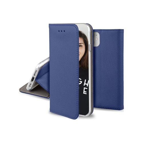 Jaym Colored Edition - Étui À Rabat Pour Téléphone Portable - Magnétique, Support - Faux Cuir Polyuréthane - Bleu - Pour Apple Iphone 12 Mini