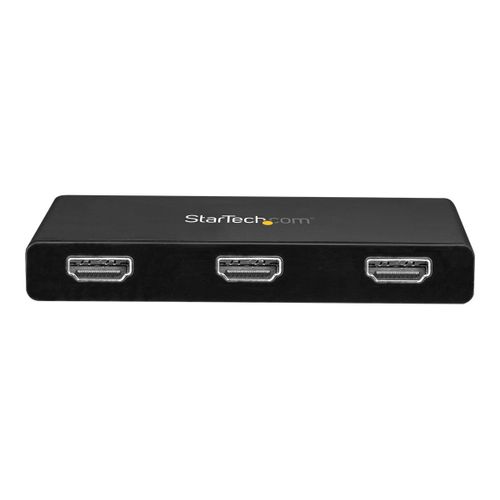 StarTech.com Hub MST USB Type-C vers 3x HDMI - Splitter / répartiteur Multi Stream Transport USB-C à 3 ports HDMI - Multi-écrans - Adaptateur vidéo - 24 pin USB-C mâle pour HDMI femelle - 30 cm -...