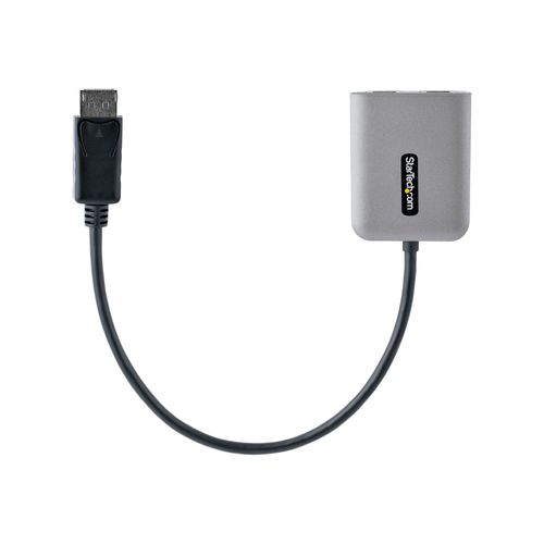 StarTech.com Hub DisplayPort HDMI Double - Dual HDMI 4K 60Hz - Câble 30cm - Adaptateur vidéo - DisplayPort mâle pour HDMI femelle - gris