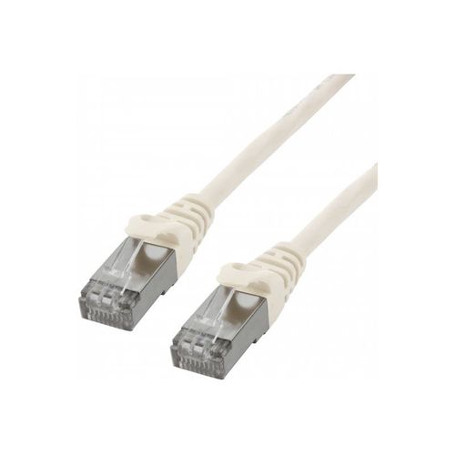MCL - Cordon de raccordement - RJ-45 (M) pour RJ-45 (M) - 50 cm - paire torsadée écrantée (F/UTP) - CAT 6 - bloqué, sans crochet - blanc