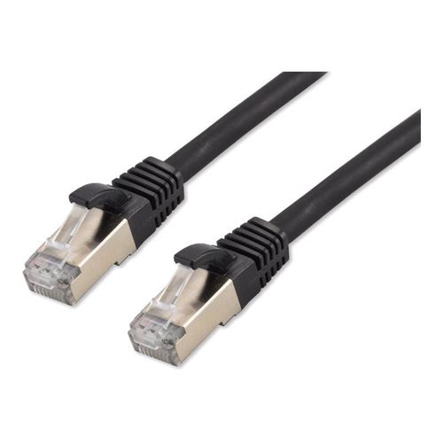 MCL - Câble réseau - RJ-45 (M) pour RJ-45 (M) - 2 m - SFTP - CAT 8.1 - sans crochet, sans halogène - noir